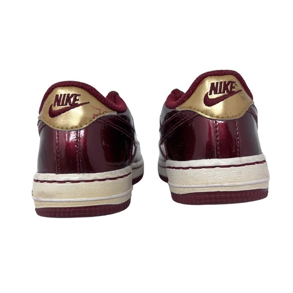 Y2K Nike Air Force 1 Low GS Iron Man Red Metallic Gold Sneakers Child Sz 9 Team - Picture 4 of 15